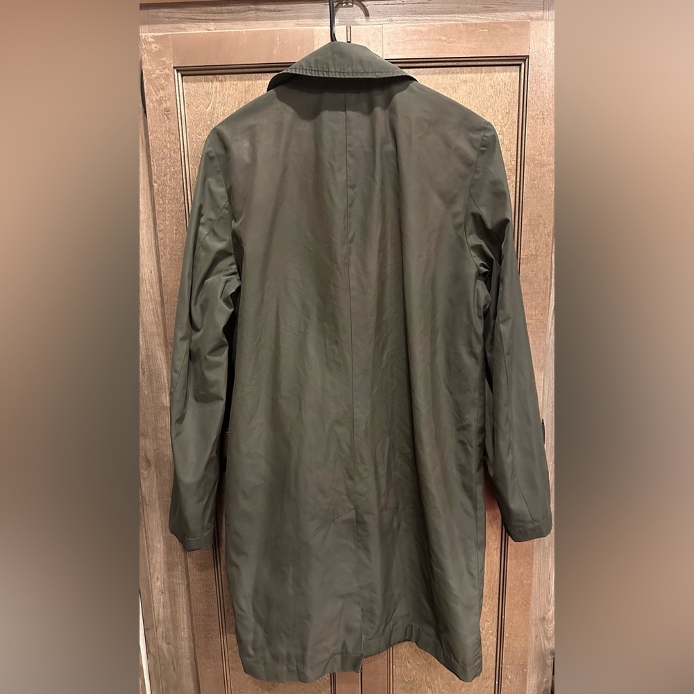 ASOS Dark Green Trench Rain Coat - Picture 2 of 5